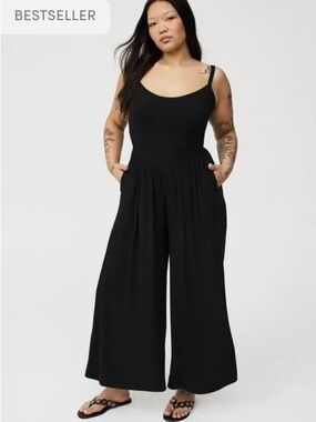 NWT Torrid Super Soft Ribbed Wide-Leg Jumpsuit